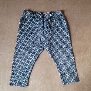 Oshkosh B'gosh Aqua/White/Navy Capri Legging Size 24 Months